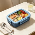 thumbnail image 2 of TACILIP Classroom Supplies, 1PCS Bento Box Lunch Box 3 Compartment Snack Containers Reusable Lunch Box Lunch Containers For Home Travel Work 720ml Equipped With Plastic Tableware, Teacher Gifts, 2 of 7