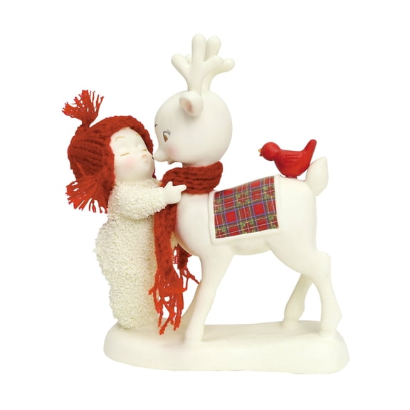 Department 56 Snowbabies Reindeer Kisses Christmas Figurine 5in H