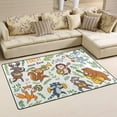 thumbnail image 2 of Coolnut Area Rug 60 x 39 inch (5'x 3'3"), Carpet Forest Animals Playing Music Nursery Rug Floor Mat for Hardwood Floor Entrance Living Room Bedroom, 2 of 6