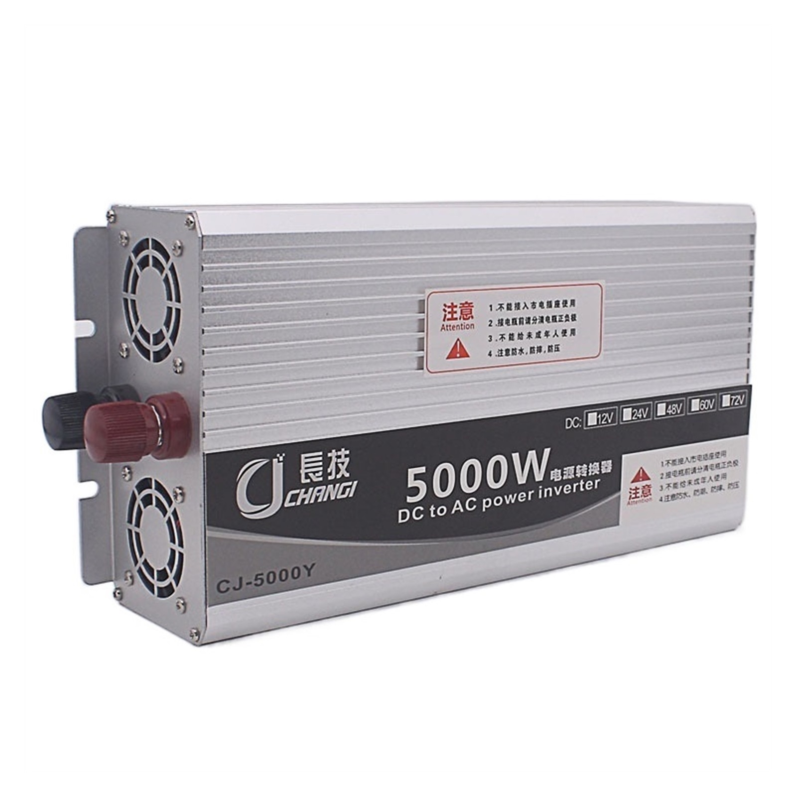 Corrective Wave Digital Display Inverter 5000W Power Inverter 12V 24V 48V 60V 72V To 220 Converter Color Screen Intelligence For Motorhomes,Truck,Boat,Camping,Household,Van ,Portable Design