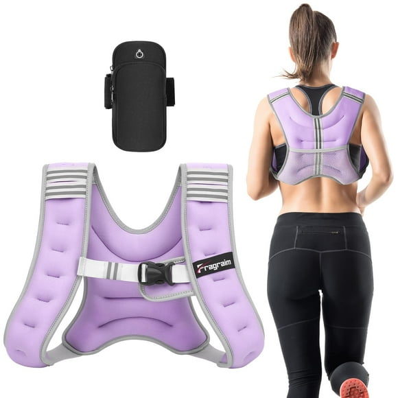 Chaleco pesado Fragraim con bolsa reflectante de 3,5 kg, color morado