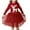 Red, variant on Girls Christmas Dress Knit Mesh Patchwork Ruffled Red Long Sleeve Crewneck Reindeer Red Sweater Tulle Dress (5T, Green)