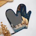 thumbnail image 4 of Junzan Starry Sky Sleep White Bear for Oven Mitts 2 Piece Set,BBQ Gloves Grilling Gloves Heat Resistant Oven Gloves Kitchen Silicone Oven Mitts for Barbecue/Cooking/Baking, 4 of 6