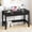 Black, variant on Fluted Computer Desk Small Wooden Writing Desk with 2 Drawers and Built-In Outlet & USB, Engineered Wood Rectangular Table, 39 Inch Desk, Walnut