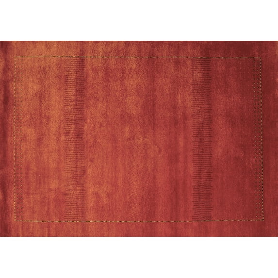Ahgly Company Indoor Rectangle Abstract Brown Contemporary Area Rugs, 2' x 3'