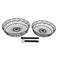 thumbnail image 1 of Two Layers Fruit Basket,Iron Two Layers Desktop Iron Fruit Basket Fruit Holder Breakthrough Technology, 1 of 8