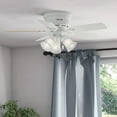 thumbnail image 1 of Restored Hunter Fan 42 inch White Finish Low Profile Ceiling Fan with 5 White Blades (Refurbished), 1 of 17
