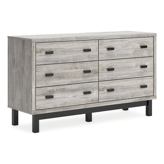 Ashley Furniture Vessalli Light Gray & Black Dresser