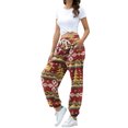 thumbnail image 3 of Pantalones de mujer,Pantalones de chándal estampados, pantalones de chándal estampados de talle alto, pantalones de correr suaves elaborados por expertos, 3 of 5