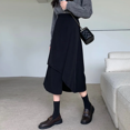 thumbnail image 3 of Ropa de mujer de talla grande Falda negra tipo A para piernas pesadas Prenda holgada que adelgaza irregularmente el vientre, 3 of 5