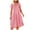 Pink, variant on HomeGardon Nightgowns for Women,Summer Dresses Women's Solid Color Short-sleeved Loose Ice Silk Lace Home Dress Nightdress