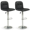 thumbnail image 1 of Gymax Swivel Bar Stools Set of 2 w/ Backrests Footrests & Metal Base for Kitchen Black, 1 of 8