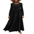 thumbnail image 2 of Robes Longues Décontractées pour Femmes, Mode, Coupe Ample, Manches Longues, Unies, Maxi, 2 of 5