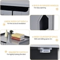 thumbnail image 5 of Litter Box Enclosure with Double , Hidden  Washroom Cabinet Storage  for Large Cats, Modern  Pet Furniture, 5 of 8