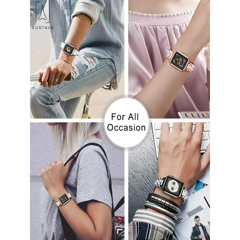 Apple Watch Series 7 6 5 Band Women Elegant Minimalist Cuff Watchband
