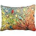 thumbnail image 1 of Tarolo Decorative Throw Pillow Cases Covers Decor Colorful Birds and Tree 20x26 Inches Pillow Cove Case Pillowcase Two Sided, 1 of 7