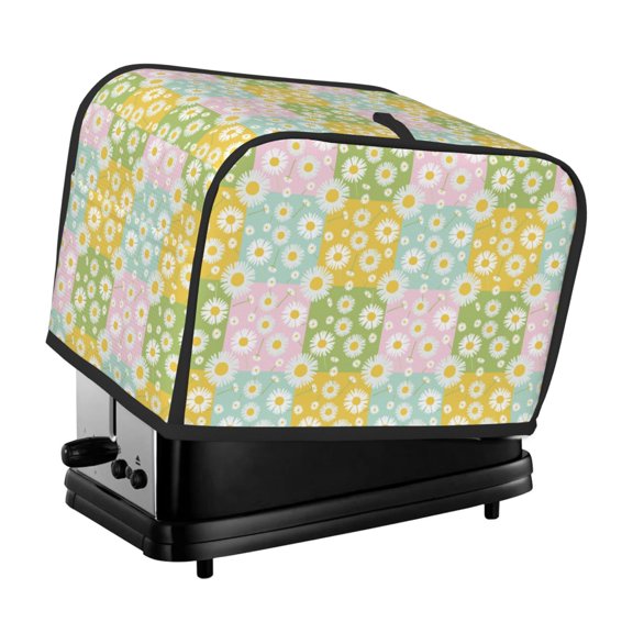 Xecao Daisies Flowers Print 2 Slice Toaster Cover with Pockets, Small Appliance Cover, Dust and Fingerprint Protection, Machine Washable