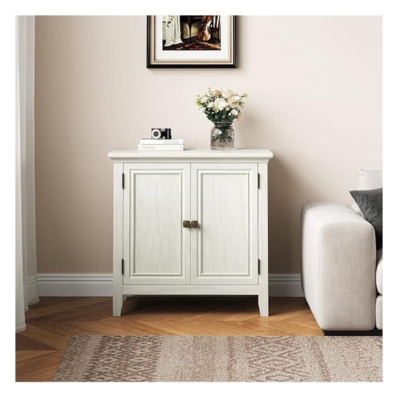2-Door Buffet Cabinet with Storage, Bohemian Sideboard with Adjustable Shelves, Wood Credenza Cabinet, Console Table for Bedroom, Living Room, Dining Room, Hallway (2-Door)