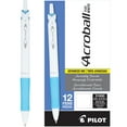 thumbnail image 1 of PILOT Acroball PureWhite Advanced Ink Refillable & Retractable Ball Point Pens with Blue Accents, Fine Point, Black Ink, 12-Pack (31850), 1 of 2