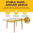 thumbnail image 4 of Yellow Sunflowers Table Cloths for 5 Foot Rectangle Tables, Summer Floral Elegant Pastoral Checkered Patio Waterproof Elastic Fitted Tablecloths, Washable Rectangular Table Cover for Camping, 4 of 8