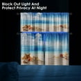 thumbnail image 4 of Beach Kitchen Curtains Summer Landscape Window Curtains Valance and Tier Set 36 Inch, Sand Cloud Beautiful Rod Pocket Short Tier Curtain, Blue Sea Small Curtains for Kitchen Decor, 4 of 6