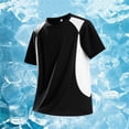 thumbnail image 6 of KKBOTIVE Mens T Shirts Casual Crew Neck Solid Color Sports Tee Stretch Cozy Top for Adult's Daily Summer Work Wear Z01 Black M, 6 of 6