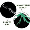 thumbnail image 2 of Hair Dryer Storage Bag Black Velour Drawstring Travel Organizer Pouch Dustproof Cloth Holder For Home And Hotel Use, 2 of 5