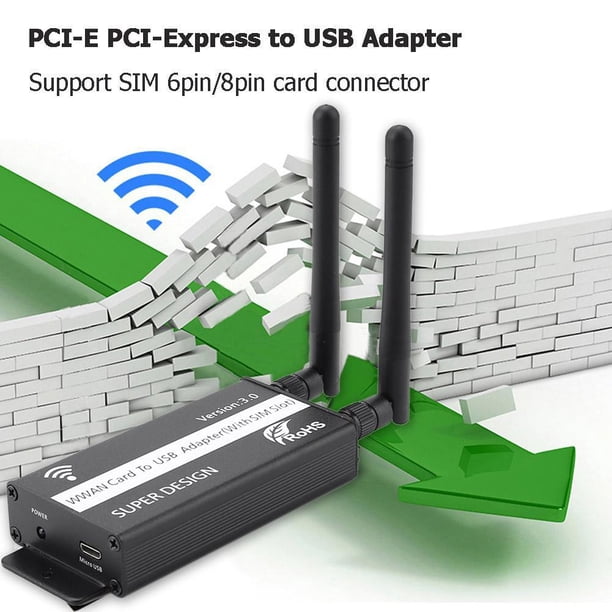 Adaptador Adaptador PCI-E PCI-Express a USB con ranura para tarjeta SIM para módulo WWAN/LTE