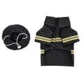 thumbnail image 4 of 1 juego de ropa para perro, uniforme de bombero, ropa para mascotas, disfraz de fiesta, abrigo transformado para mascota, gato, cachorro, talla XL, color negro, 4 of 7