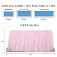 thumbnail image 2 of Topumt Table Skirt Fluffy Tulle Lace Table Skirting for Rectangle or Round Tablecloth Party Decoration, 2 of 4