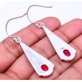 thumbnail image 2 of Pink Rubellite Tourmaline Designer Handmade 925 Sterling Silver Earring 2.07"E15, Beautiful Jewelry For Woman, New Year Sale, Valentin's Day Gift, 2 of 2