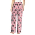 thumbnail image 3 of Uemuo Valentine'S Day Panda Pattern Women's Wide Leg Palazzo Lounge Pants with Pockets Light Weight Loose Comfy Casual Pajama Pants-X-Large, 3 of 9