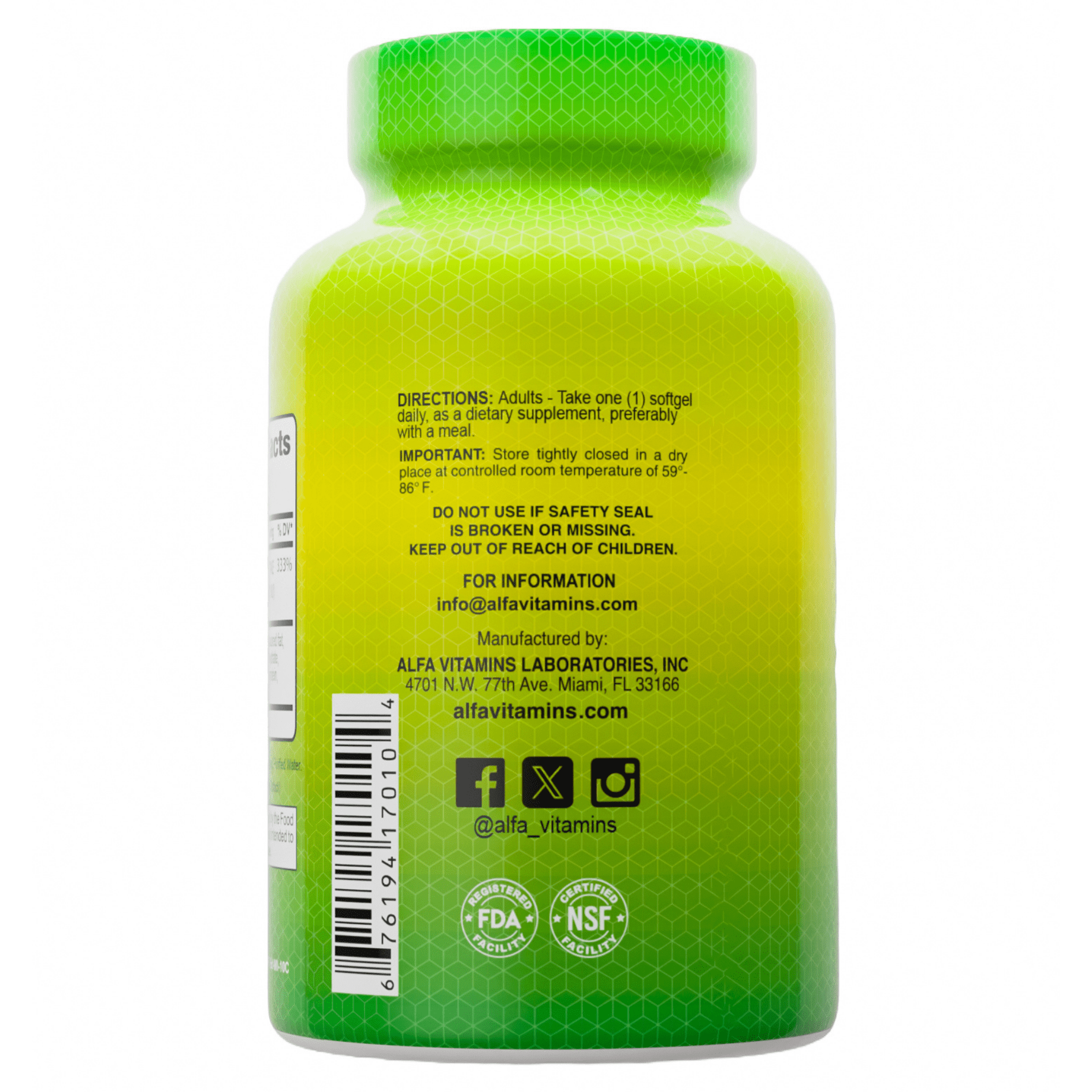 ALFA VITAMINS - Vitamin A - Fish Liver Oil 10,000 IU - Daily Dietary Supplement Helps Supports Vision, Skin and Immune System - 100 Softgels