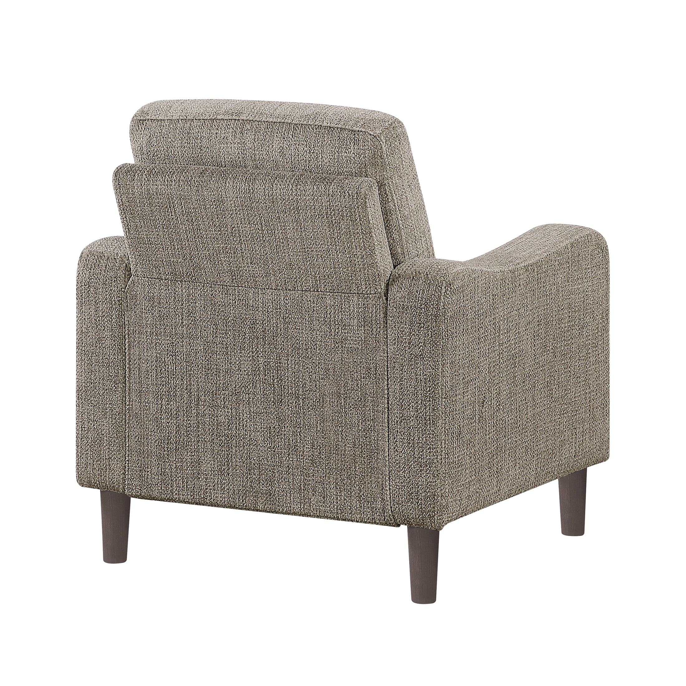OakvillePark Ravello Chenille Chair with Sloped Track Arms, Brown