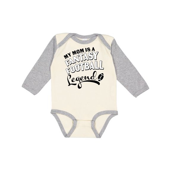 Inktastic My Mom is a Fantasy Football Legend Boys or Girls Long Sleeve Baby Bodysuit