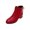 Red, variant on Round Toe Zipper Chunky Low Heel Ankle Boots for Women Solid Color Casual Comfortable Short Booties with Side Zipper