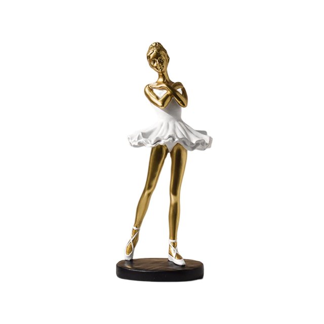 Thanksgiving Decor Deyuer Ballet Girl Statue Exquisite Creative Elegant Synthetic Resin Desktop Ornament Modern Ballet Sculptures Home Decor
