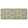 thumbnail image 1 of Egyptian Print Kitchen Mat, Historical Papyrus Manuscripts Inspired Hieroglyphs Animals, Plush Decorative Kitchen Mat with Non Slip Backing, 47" X 19", Reseda Green, by Ambesonne, 1 of 1