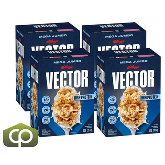 Kellogg's Vector - 1,13 kg Céréales de Remplacement de Repas avec 22 Vitamines Essentielles (4/caisse)