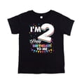 thumbnail image 4 of I'm 2 Birthday Shirt for Boys & Girls Happy Birthday to Me Unisex Toddler Tee Black Shirt 2T, 4 of 5