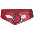 thumbnail image 5 of Deyuer Wide Elastic Belt Women Versatile Solid Color Stretchy Dress Belt Faux Leather Alloy Buckle Waistband.Red, 5 of 8
