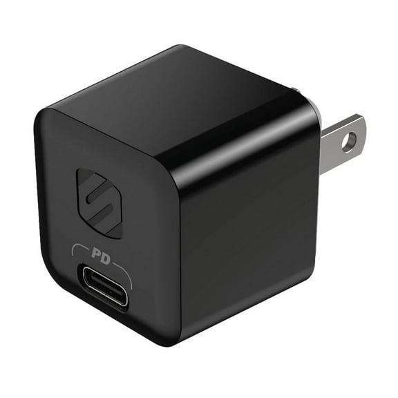 Scosche HPDC8M-SP PowerVolt 18W Mini Cube USB-C Fast Charger - Black
