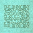 thumbnail image 1 of Ahgly Company Indoor Square Oriental Light Blue Traditional Area Rugs, 7' Square, 1 of 4