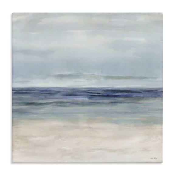 Stupell Industries Coastal Soft Aqua Coastline Canvas Art, 17 x 17, by Amber Sterling