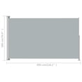 thumbnail image 2 of vidaXL Patio Retractable Side Awning 70.9"x118.1" Anthracite 3401, 2 of 7