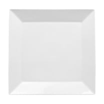Porcelain Merid 9.5" x 9.5" Square White Porcelain Plate (Set of 2)