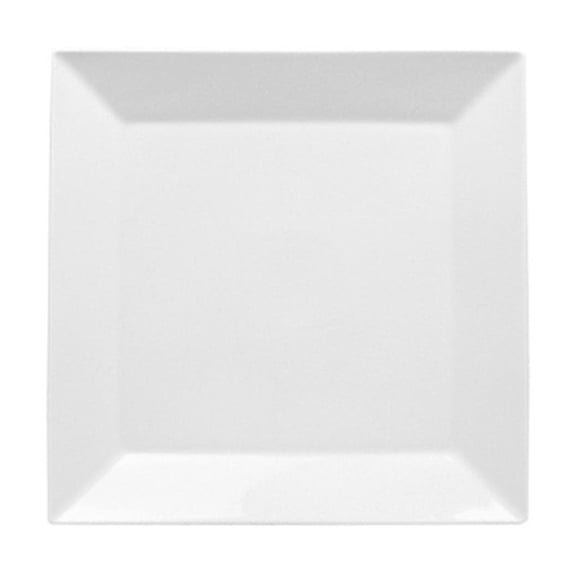 Porcelain Merid 9.5" x 9.5" Square White Porcelain Plate (Set of 2)