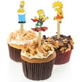 thumbnail image 4 of 24pcs Simpsons Cupcake Toppers for Birthday Party Cake Decoration Supplies, 4 of 4