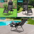 thumbnail image 5 of NiamVelo Adjustable Patio Zero Gravity Chairs - Set of 2 Black, 5 of 7