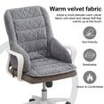thumbnail image 3 of Office Chair Cushion One-Piece Thick Seat Cushion Padded with Backrest for Butt and Back Support, Light Gray, 3 of 8